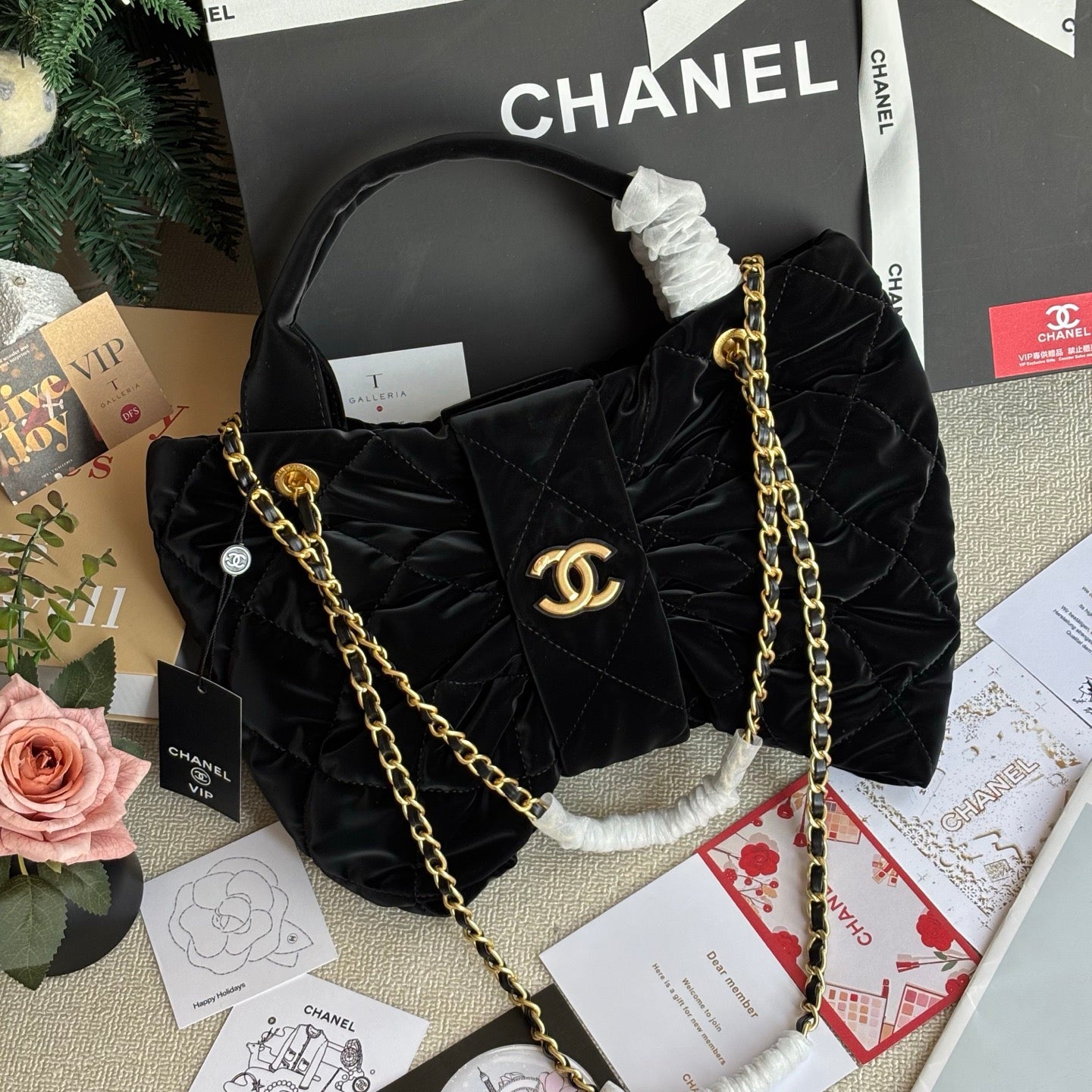 Black Cute Velvet Bow 25K