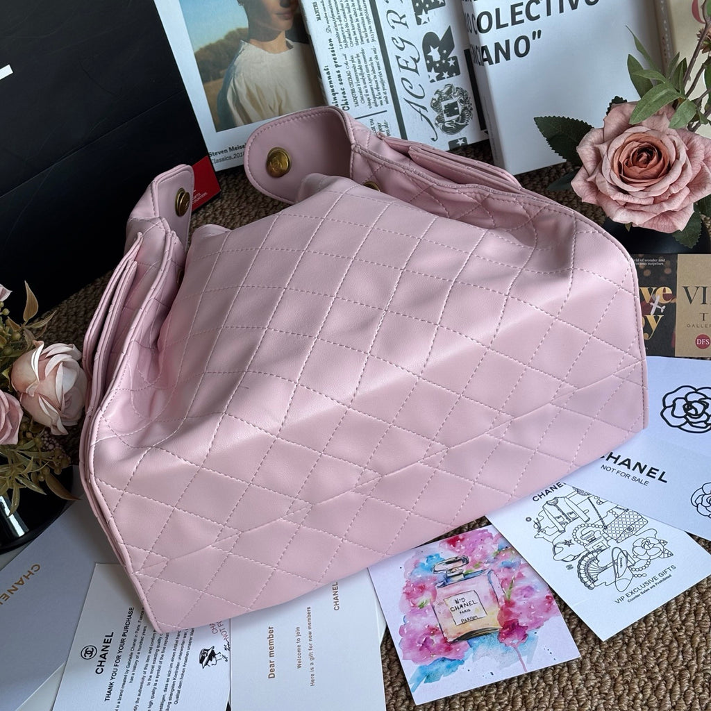 Light Pink Sheepskin Hobo Bag