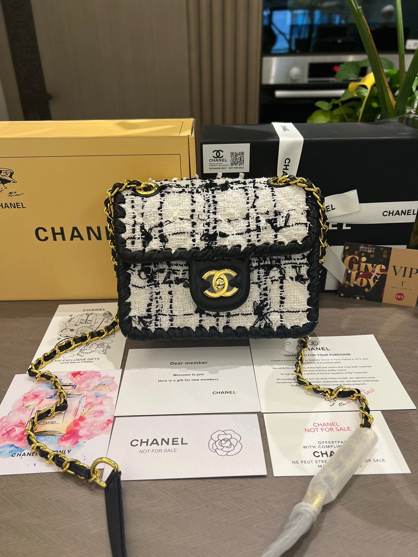 Tweed Crossbody Mini rectangle Bag