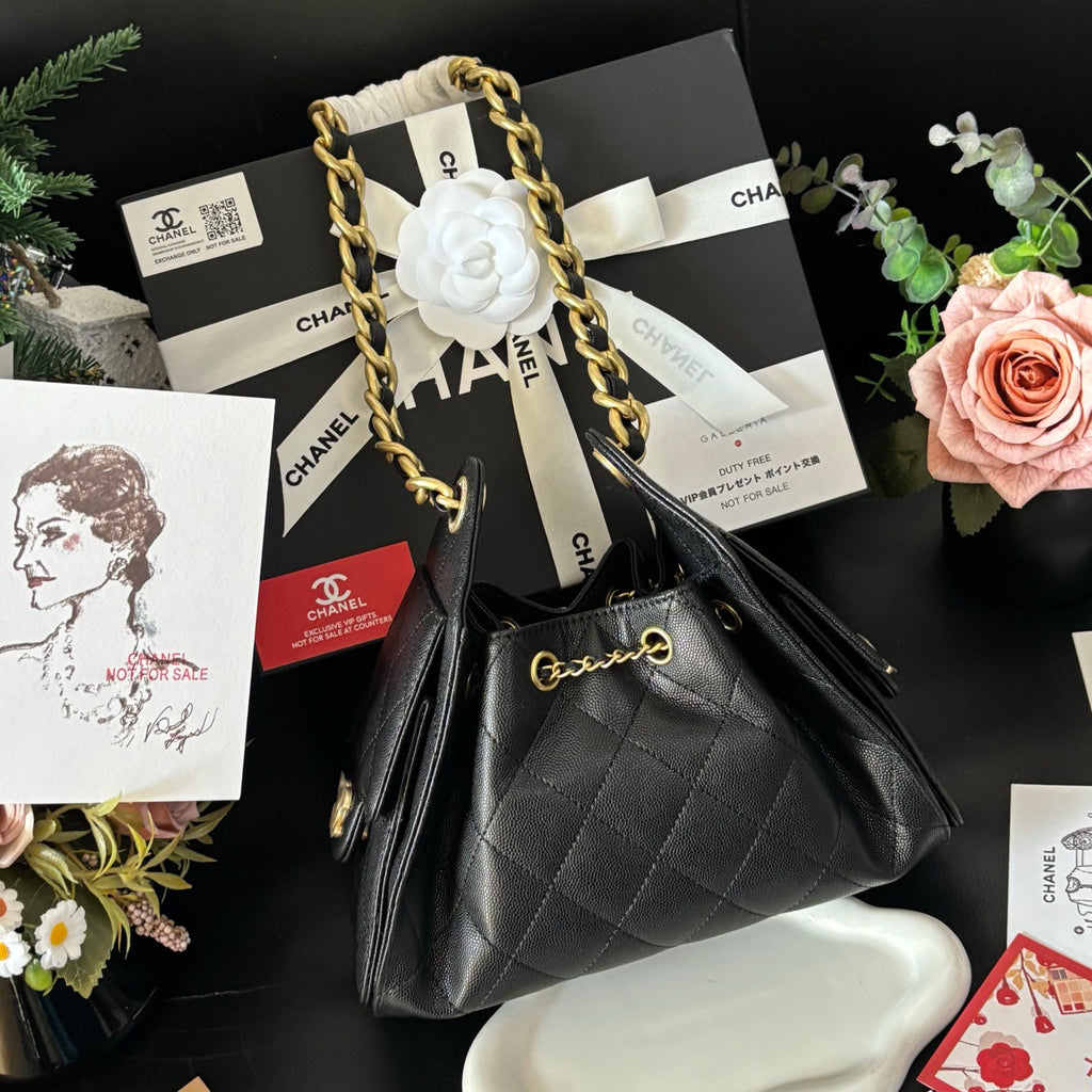 Caviar Calfskin Hobo Bag 25S