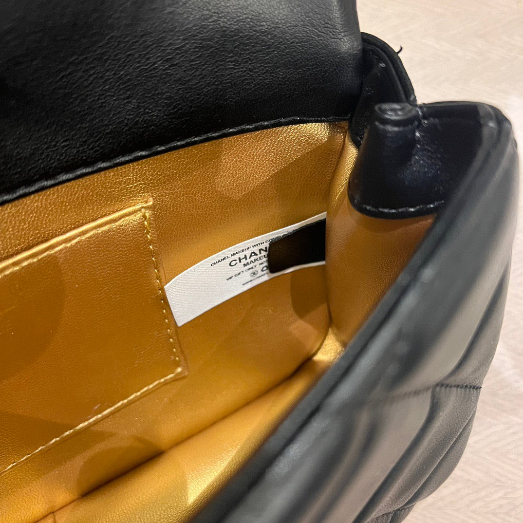 Quilted Lambskin Double Pearls Flap bag