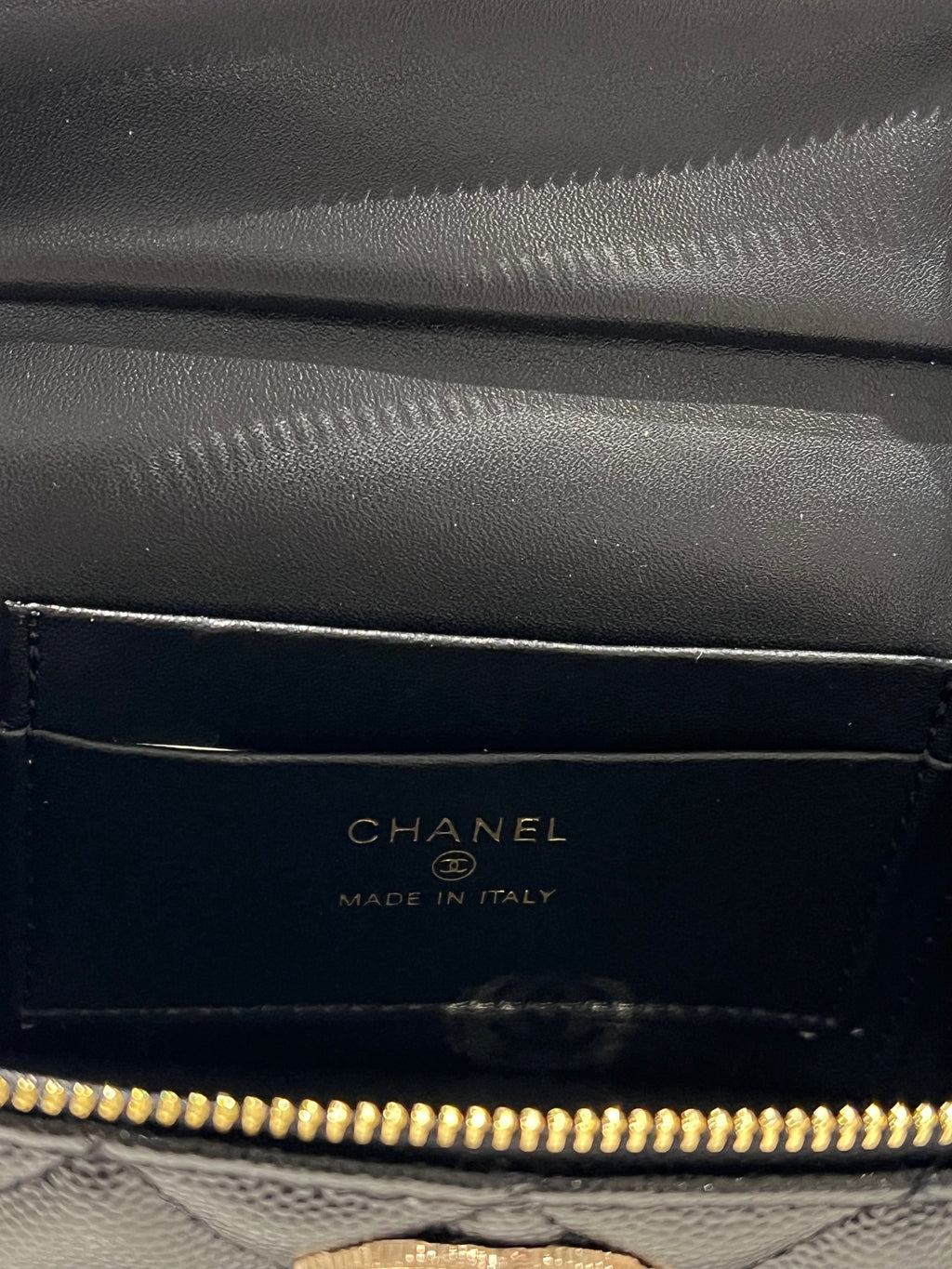 AUTH CHANEL BLACK CAVIAR RECTANGLE CROSSBODY MAKEUP BAG - VIP BEAUTY GWP NOVELTY Lovely Pink Cherry