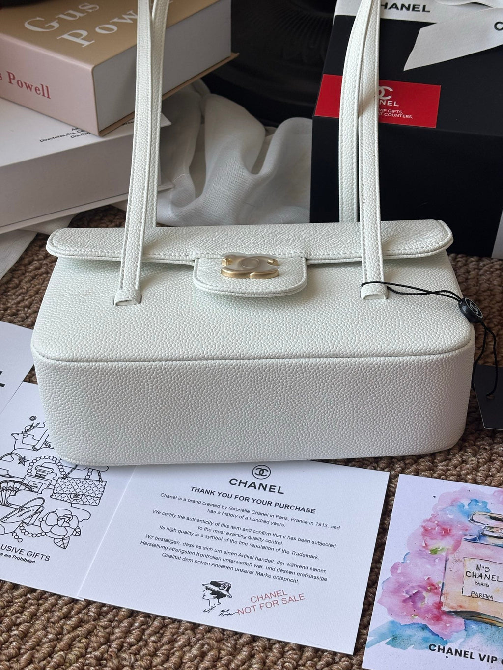 White Calfskin Leather Jenny’s Handbag Lovely Pink Cherry