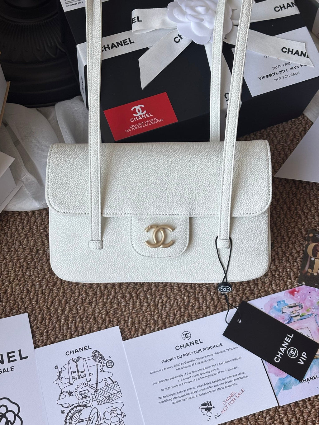White Calfskin Leather Jenny’s Handbag Lovely Pink Cherry