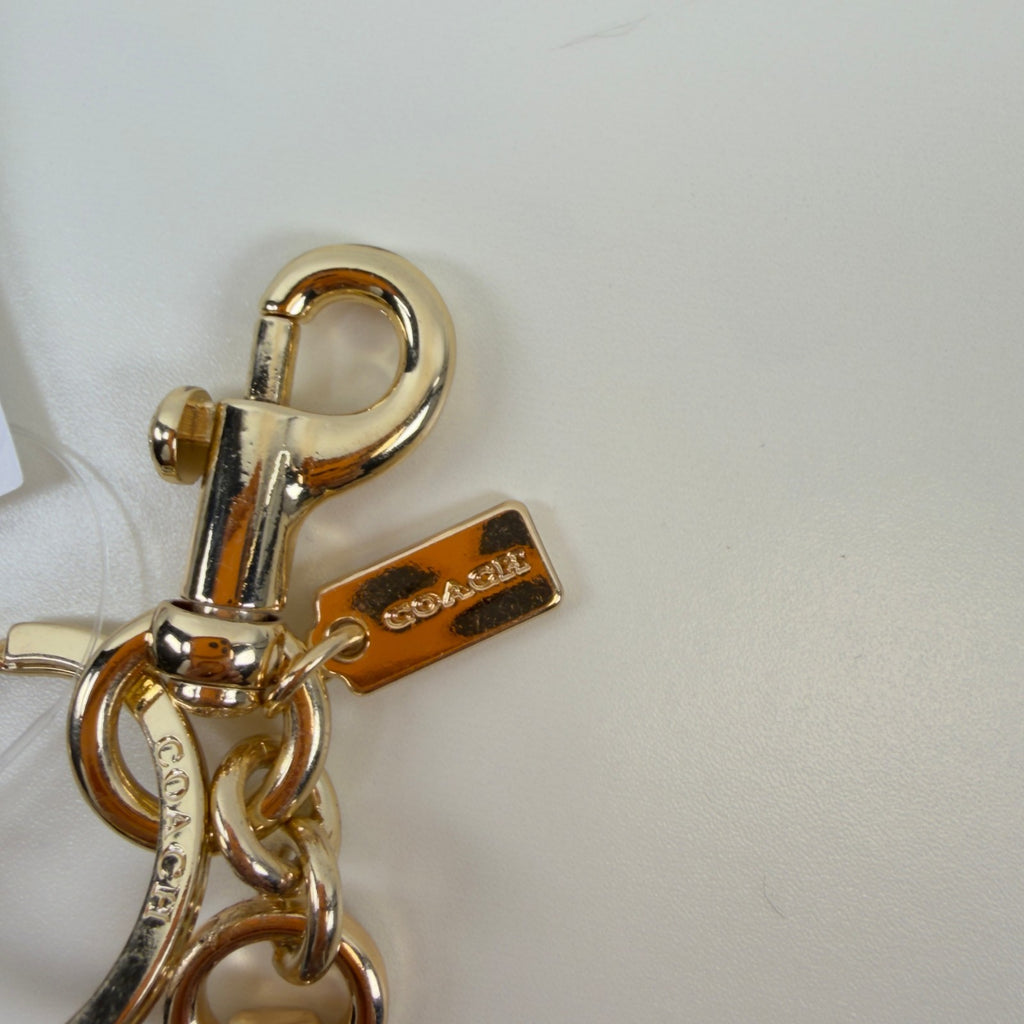 Authentic NWT Coach Signature Pink Cherry Bag Charm 885479