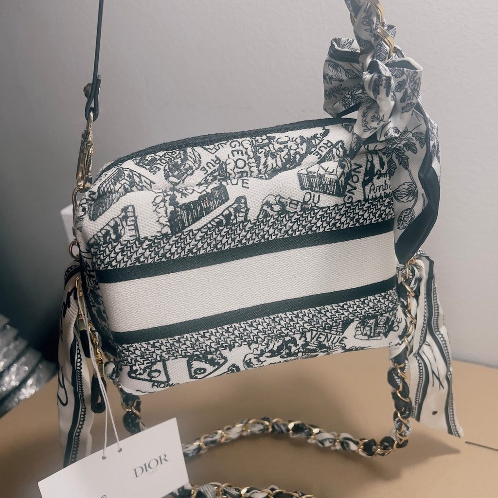 CHRISTIAN DIOR GWP COSMETIC BAG  DIY MODIFIED VERSION WITH DOUBLE CHAIN STRAPS5