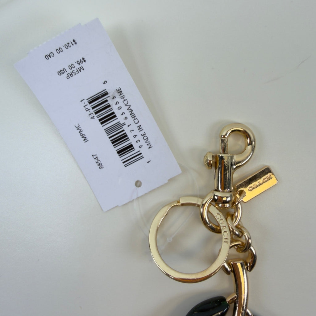 Authentic NWT Coach Signature Pink Cherry Bag Charm 885477