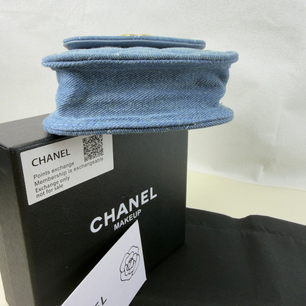 CHANEL Beauty / Makeup line mini Denim bag – Gift With Purchase (GWP) item Blue11