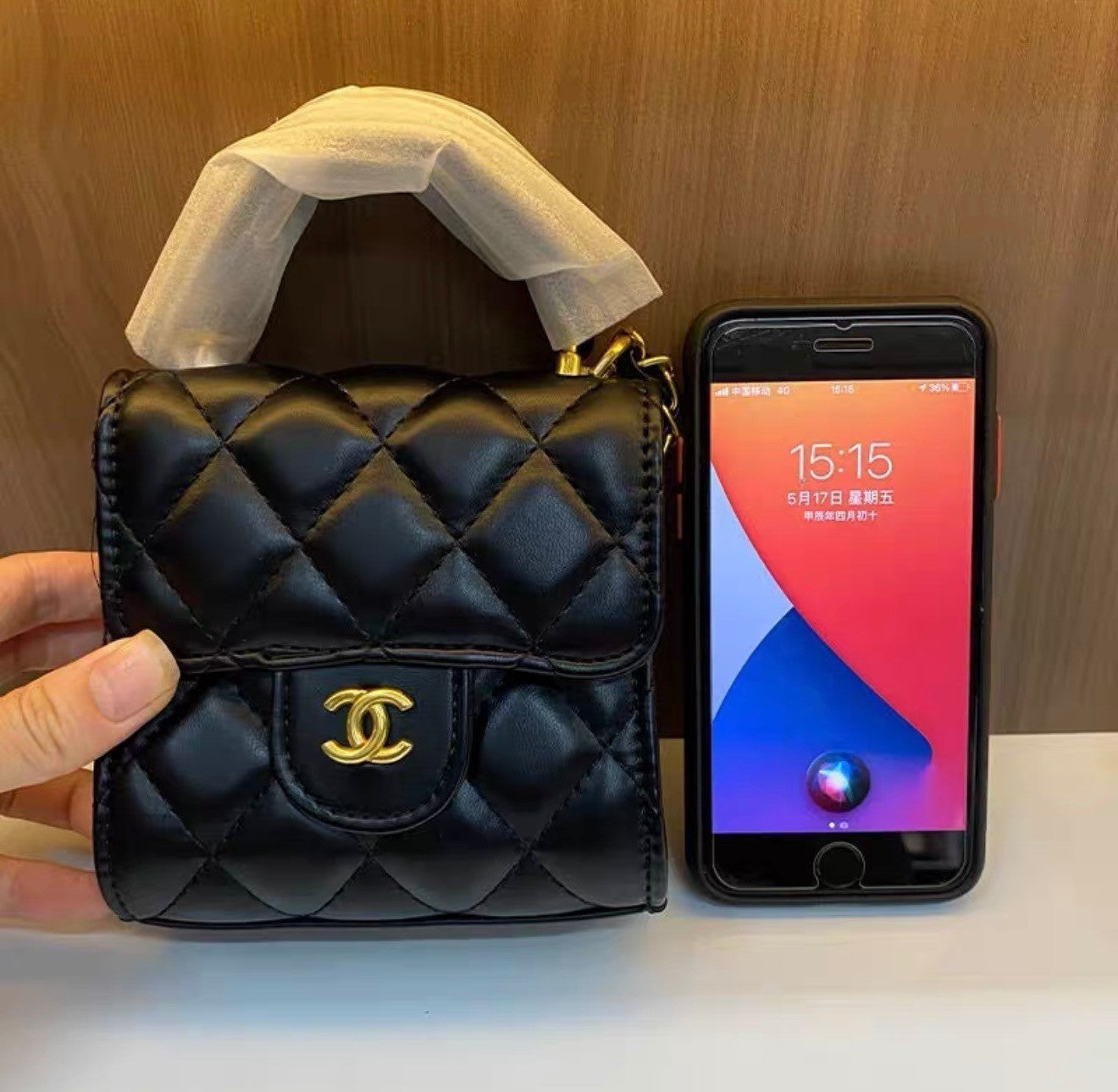 CHANEL Beauty / Makeup line mini top bag – Gift With Purchase (GWP) item Black6
