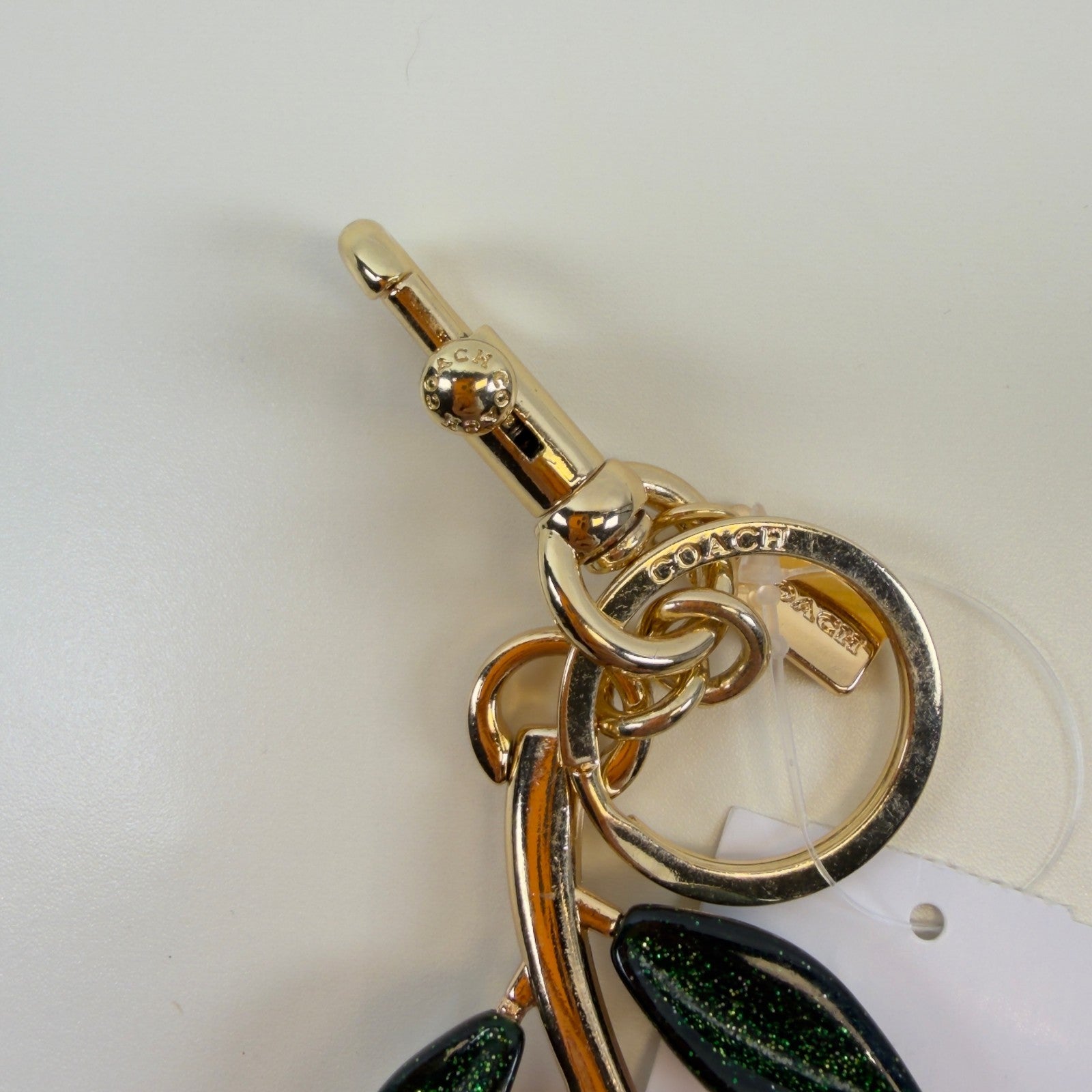 Authentic NWT Coach Signature Pink Cherry Bag Charm 885474
