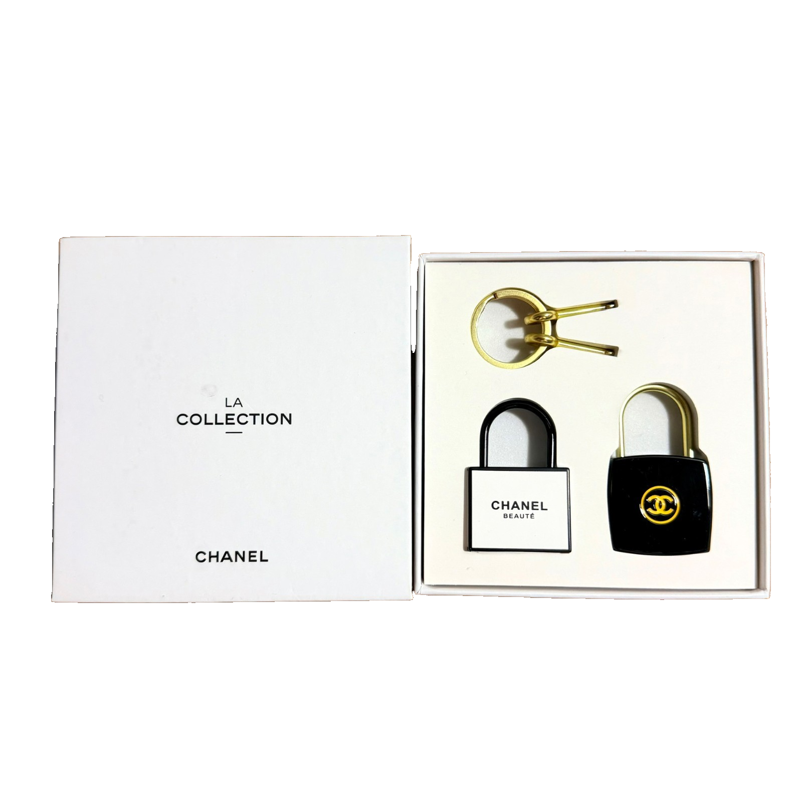 CHANEL BEAUTE LA COLLECTION PadLocker & Keys Set GWP Novelty Bag Charm Keychain0