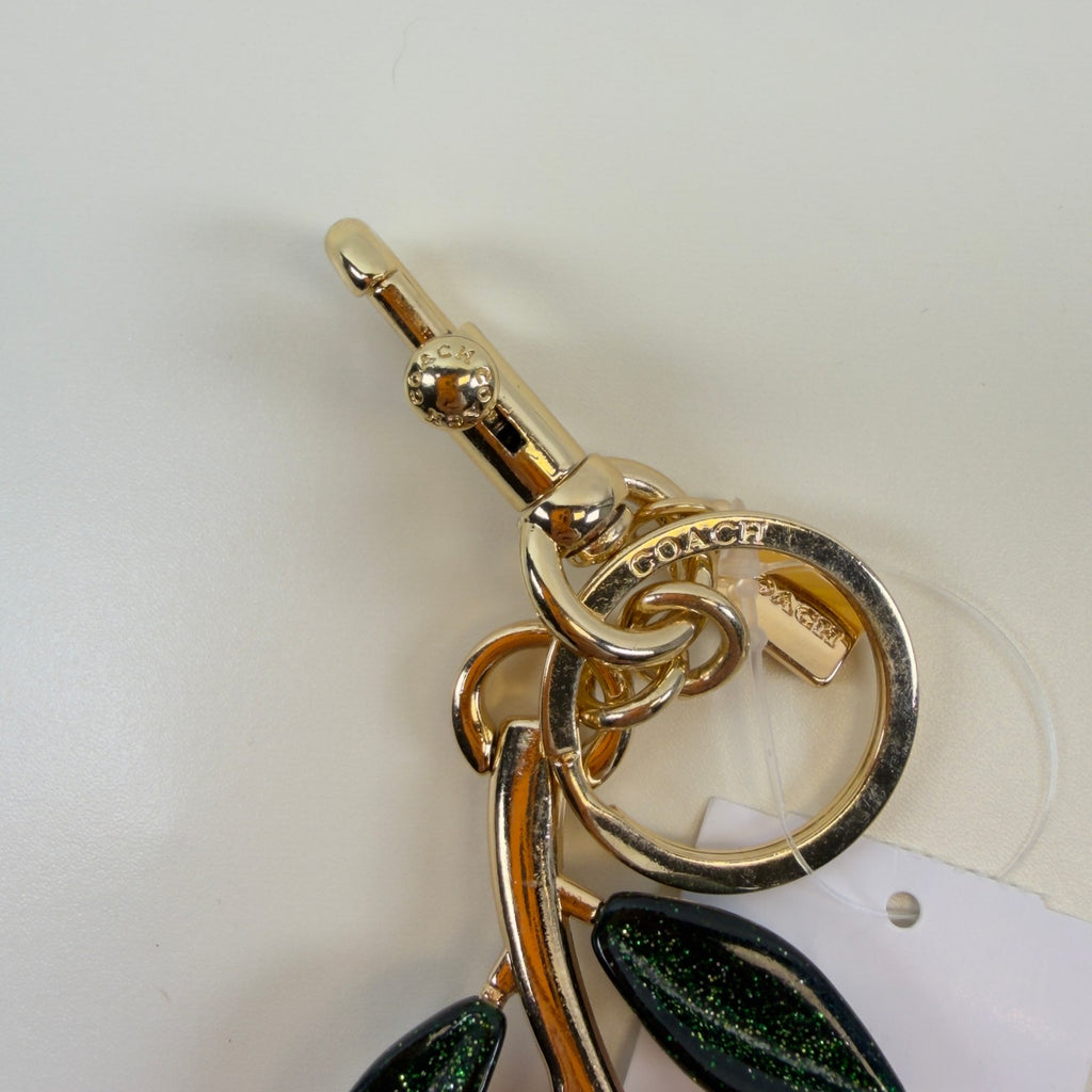 Authentic NWT Coach Signature Pink Cherry Bag Charm 885473
