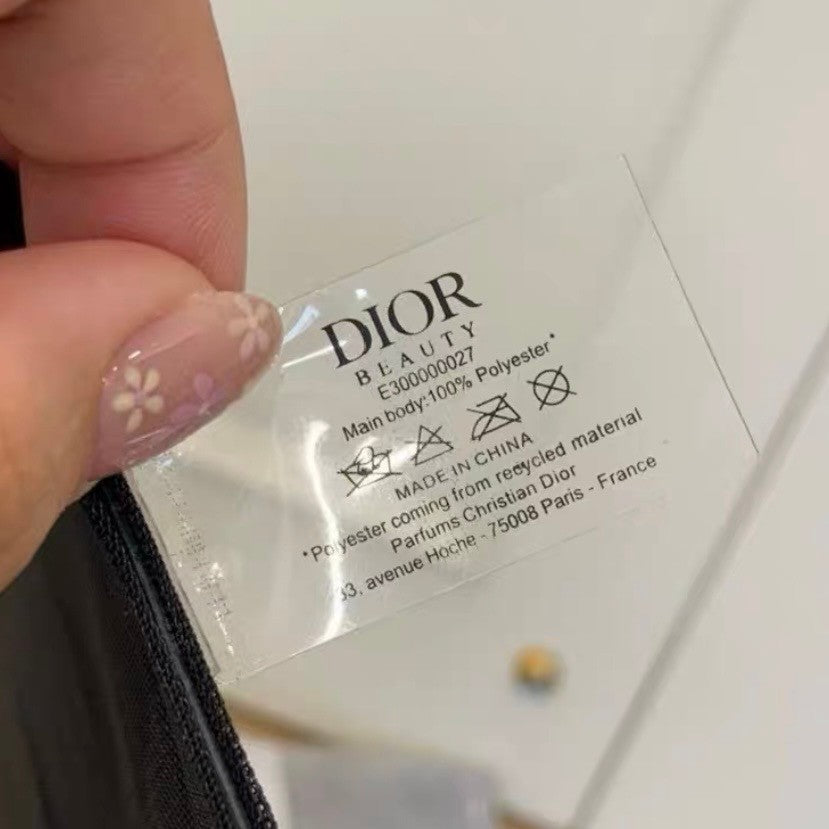 Christian Dior Beauty Makeup Limited VIP Gift Black Velvet Mesh Large Tote Bag8