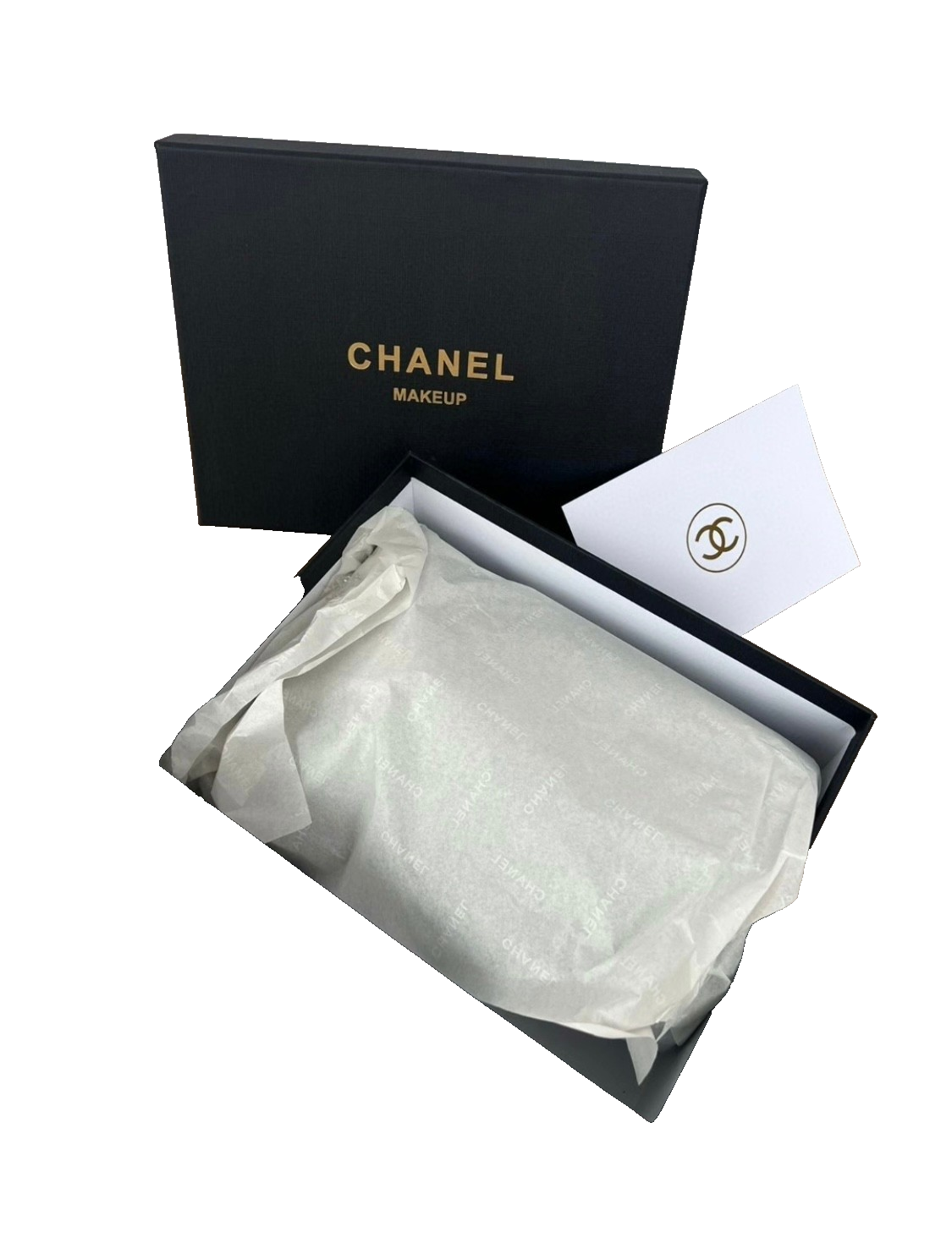 CHANEL Makeup VIP Gift Pouch Phone Purse With Pearl Chain, Box GWP6