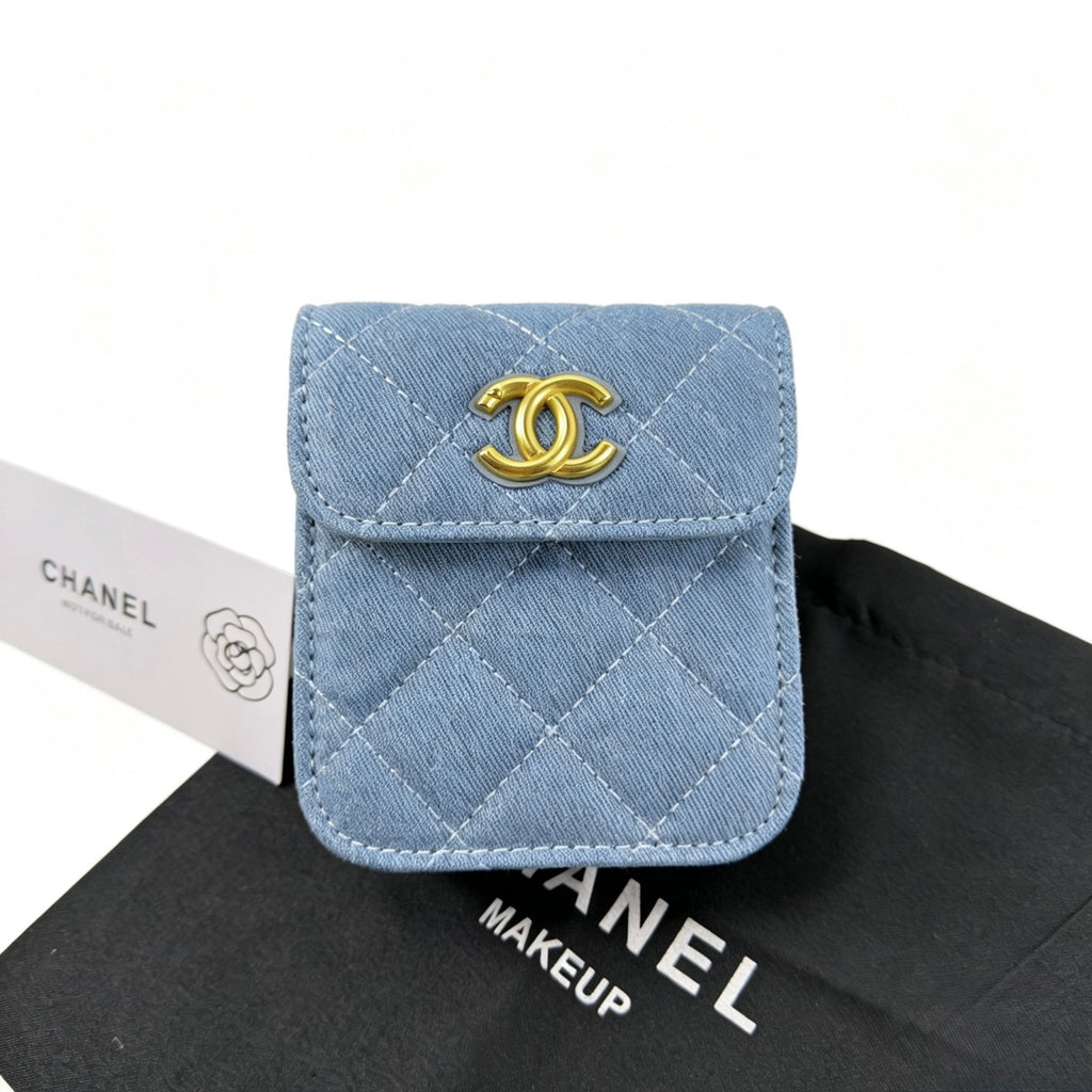 CHANEL Beauty / Makeup line mini Denim bag – Gift With Purchase (GWP) item Blue0