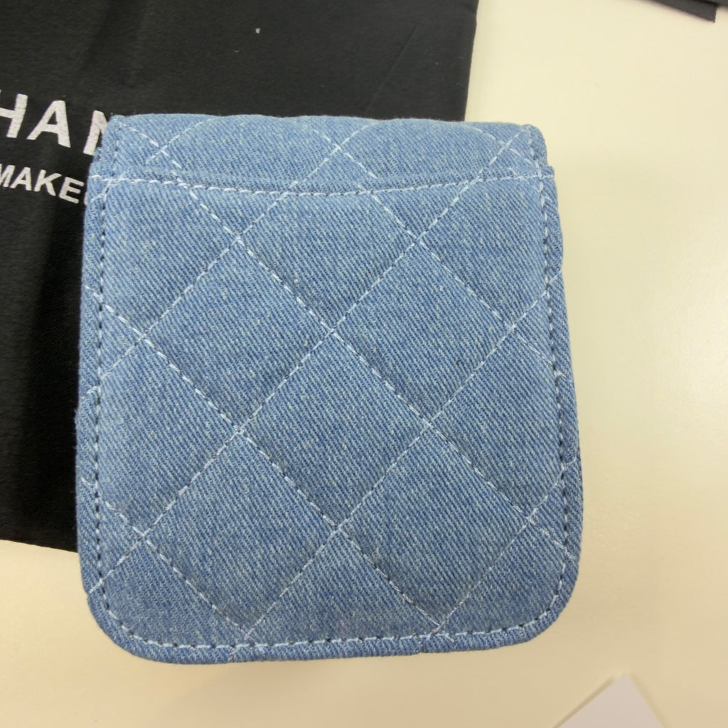 CHANEL Beauty / Makeup line mini Denim bag – Gift With Purchase (GWP) item Blue14