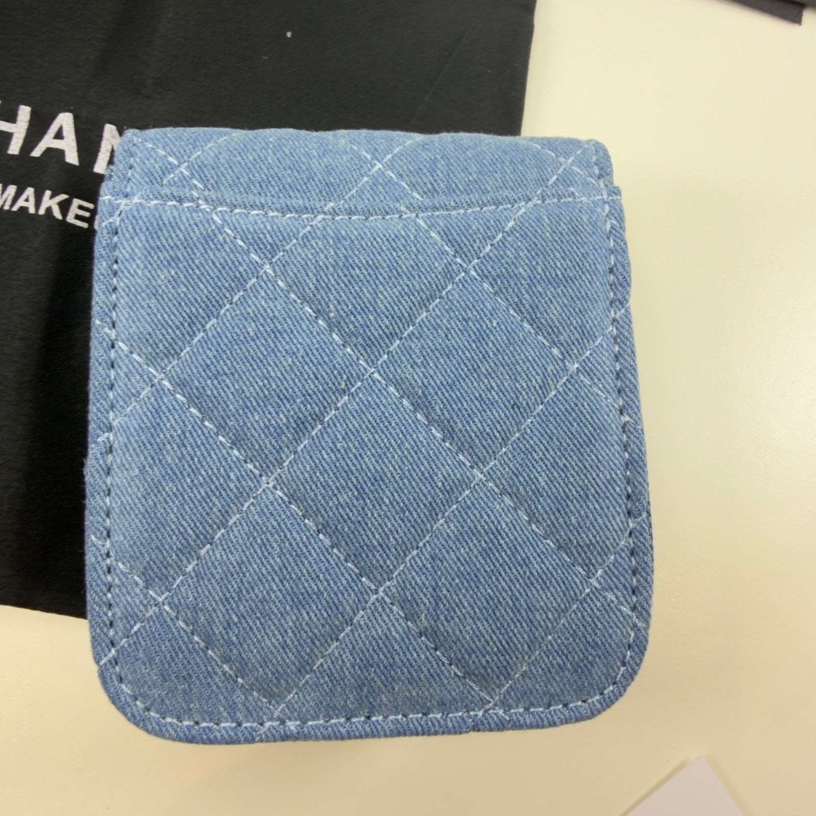 CHANEL Beauty / Makeup line mini Denim bag – Gift With Purchase (GWP) item Blue14