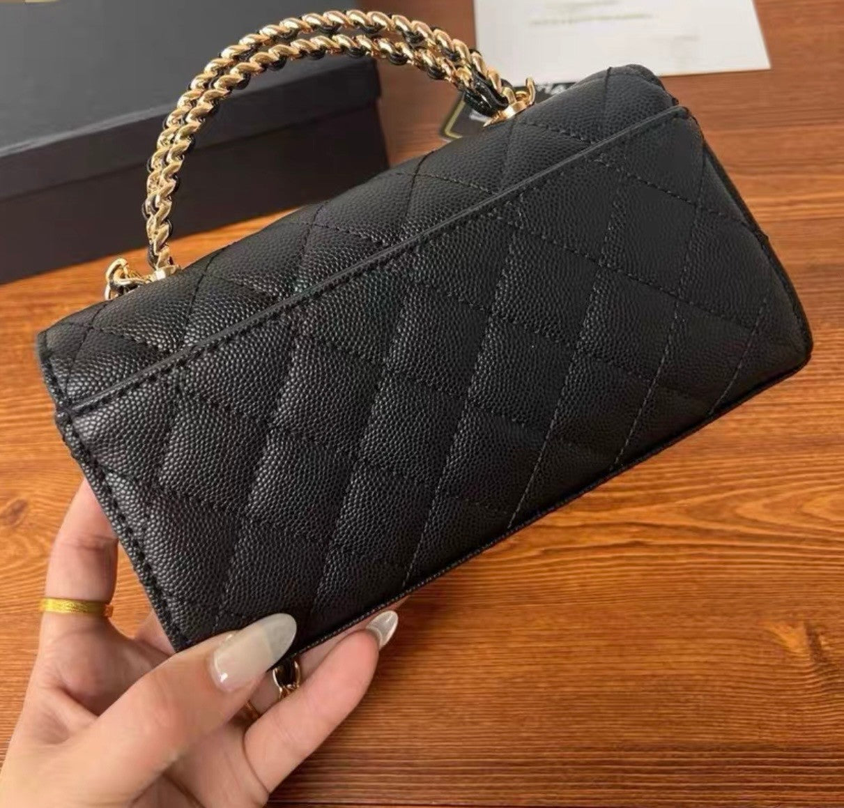 GWP Chanel Beauty Vip Gift RECTANGLE MAKEUP BAG WITH CHAIN NIB2
