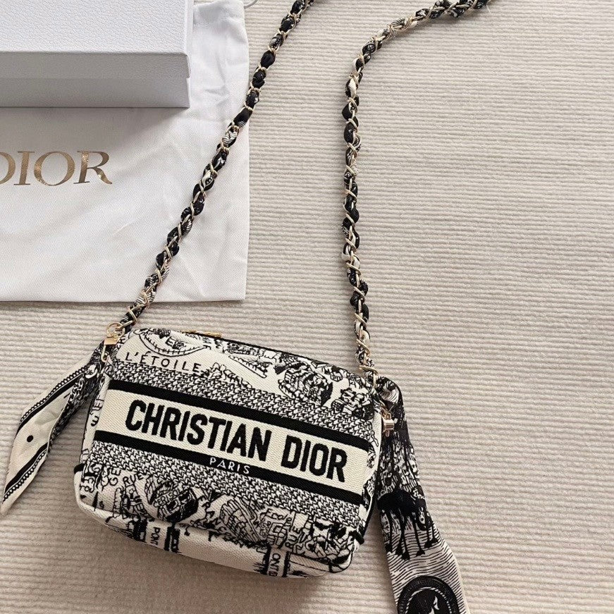 CHRISTIAN DIOR GWP COSMETIC BAG  DIY MODIFIED VERSION WITH DOUBLE CHAIN STRAPS12