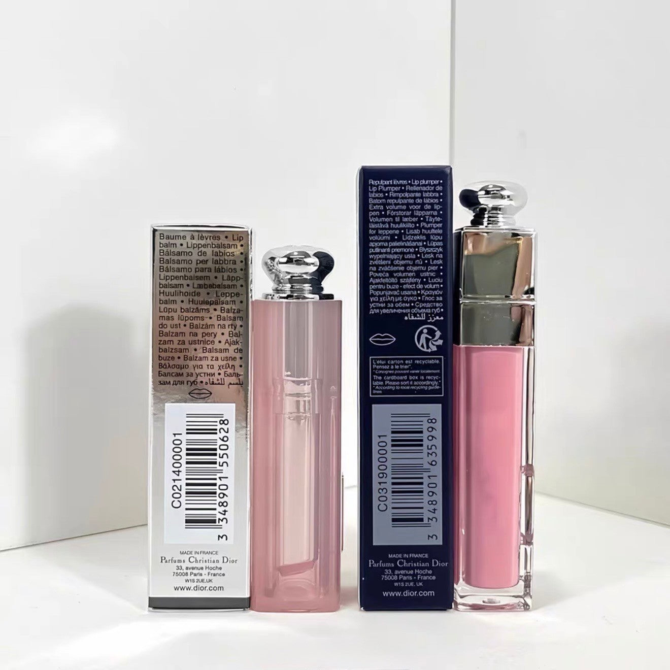 Christian Dior Addict Lip Experts Duo Lip Glow 001 And Lip Maximizer 004 Pink3