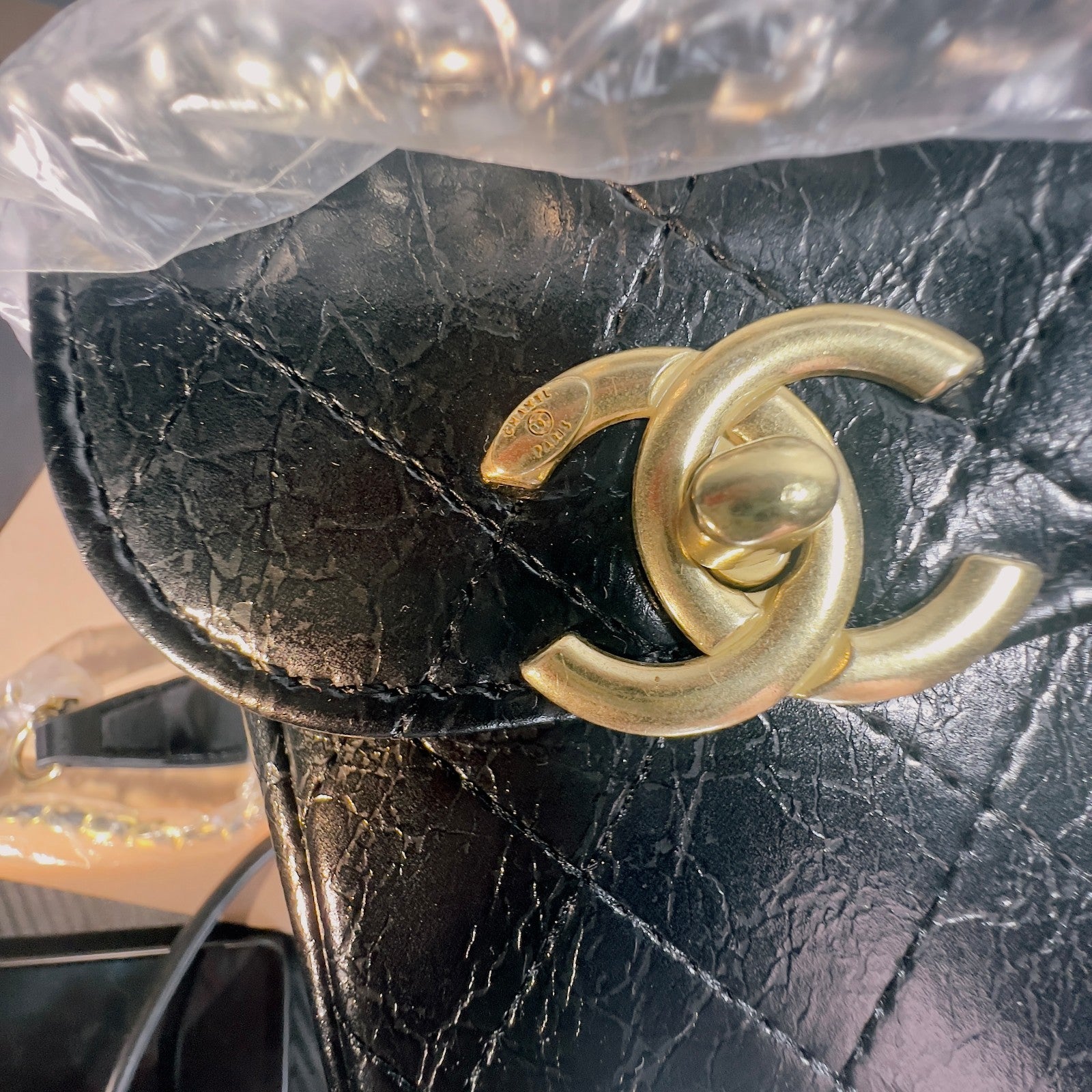 CHANEL Makeup VIP Gift Pouch With Chain Plus Tweed Coin Purse, Box GWP5