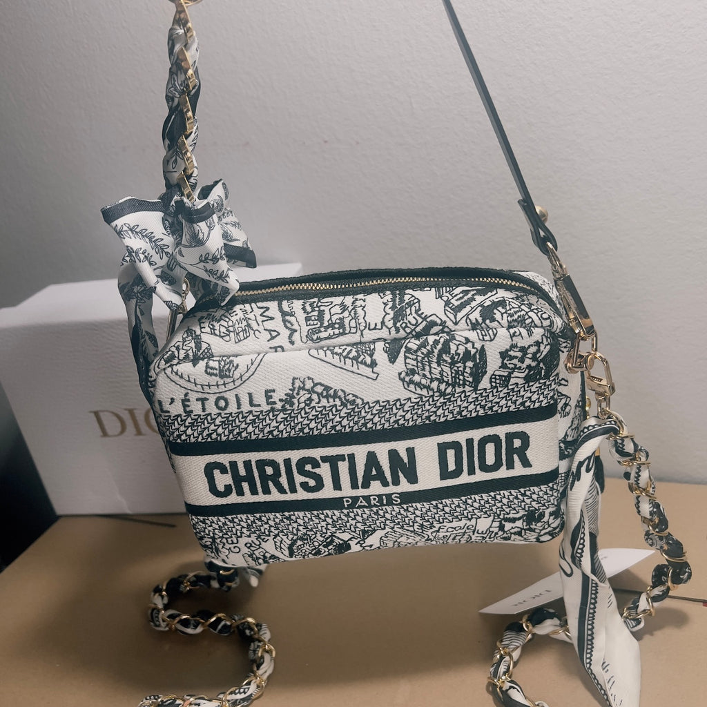 CHRISTIAN DIOR GWP COSMETIC BAG  DIY MODIFIED VERSION WITH DOUBLE CHAIN STRAPS1