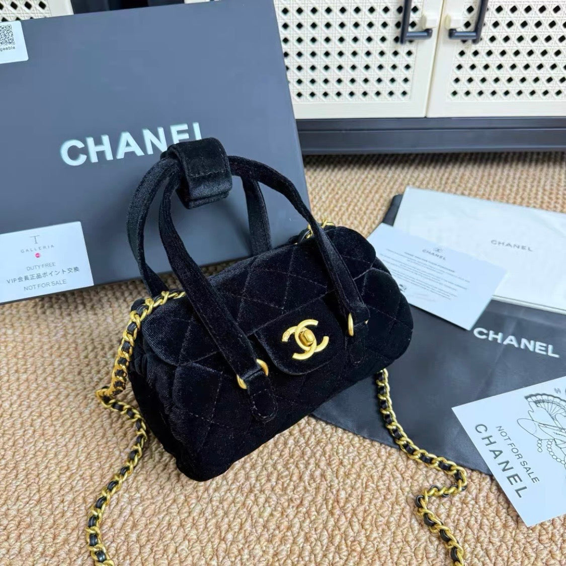 Velvet mini Bowling Bag