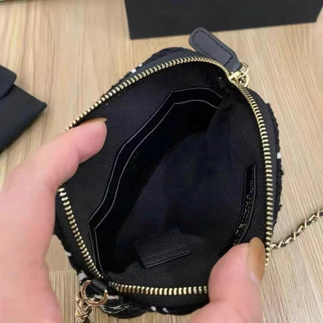 Tweed Crossbody Mini Shell Bag