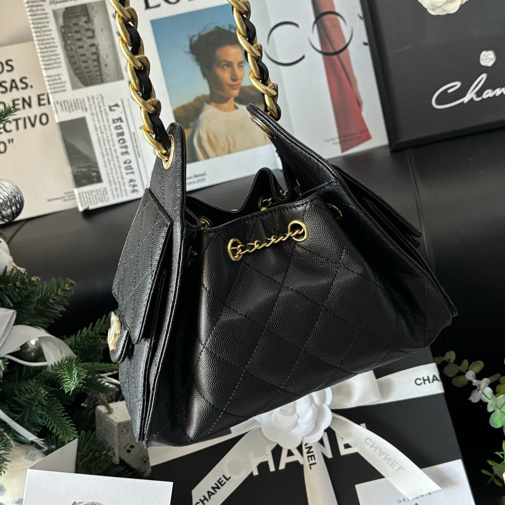 Caviar Calfskin Hobo Bag 25S