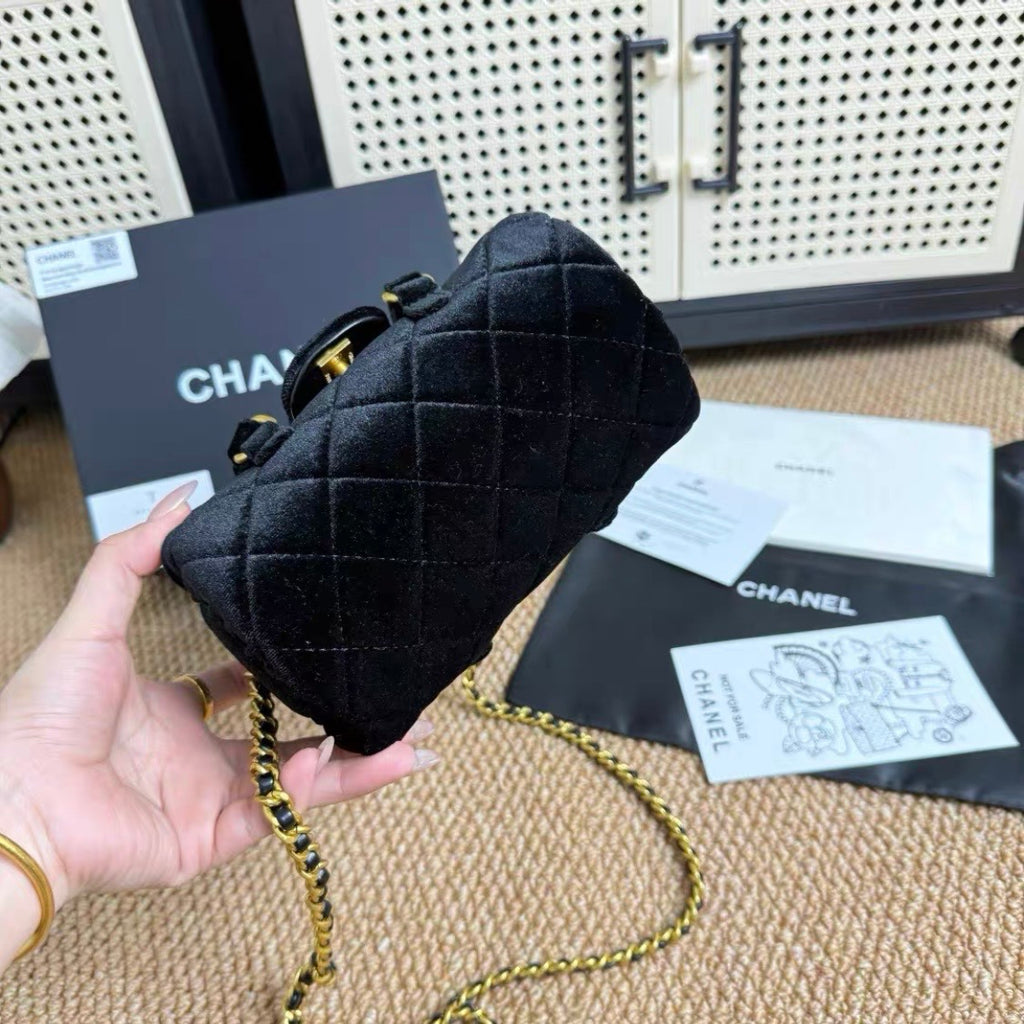 Velvet mini Bowling Bag