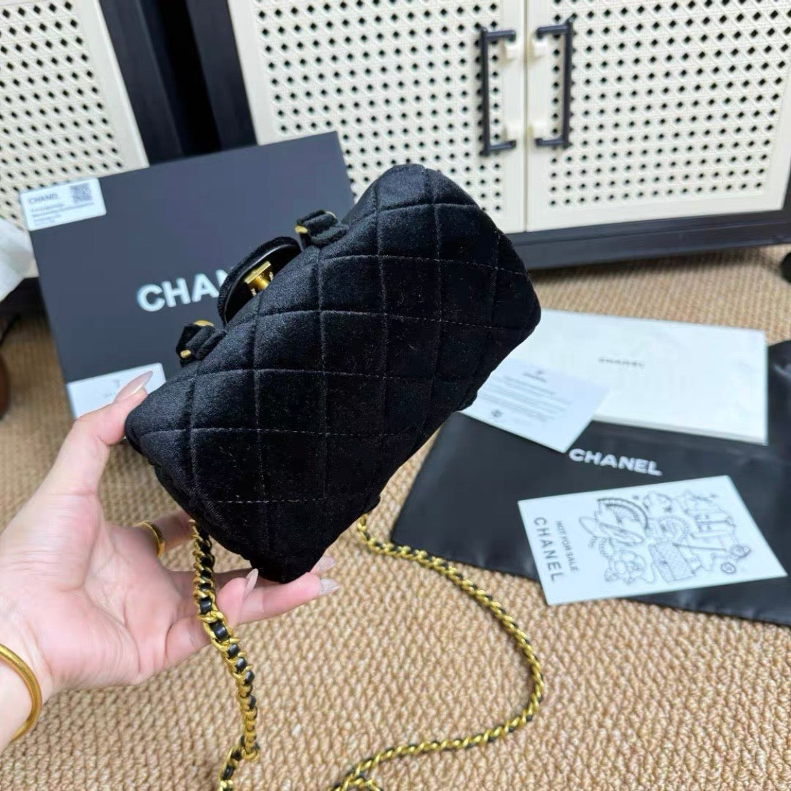 Velvet mini Bowling Bag