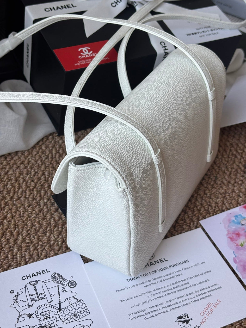 White Calfskin Leather Jenny’s Handbag Lovely Pink Cherry