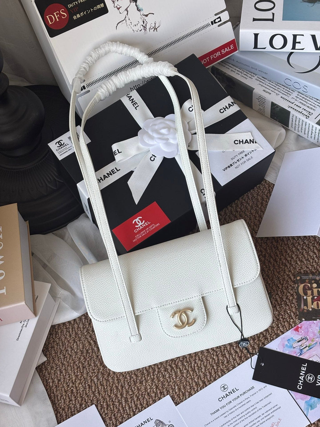 White Calfskin Leather Jenny’s Handbag Lovely Pink Cherry