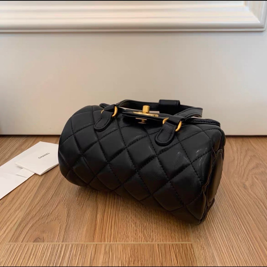 Leather mini Bowling Bag