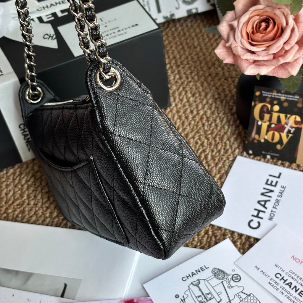 Black 25B Leather shoulder | Crossbody Bag 22x13cm Lovely Pink Cherry