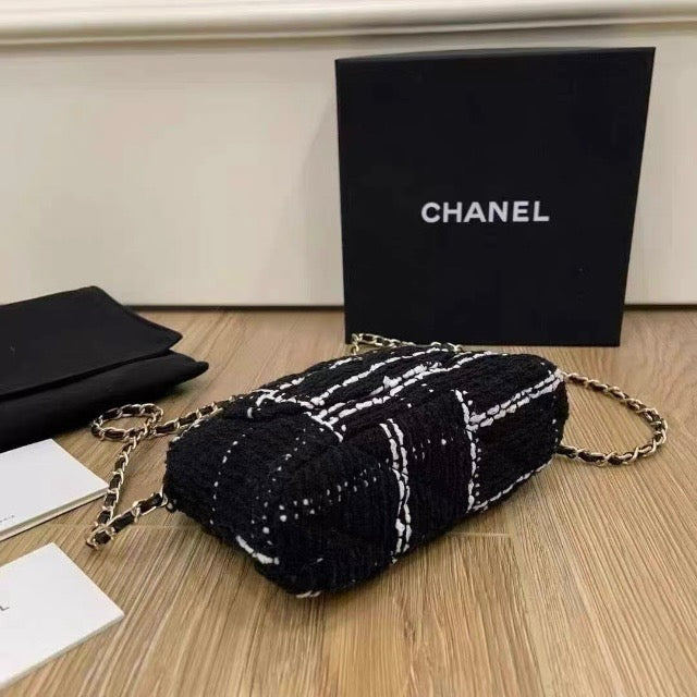 Tweed Crossbody Mini Shell Bag