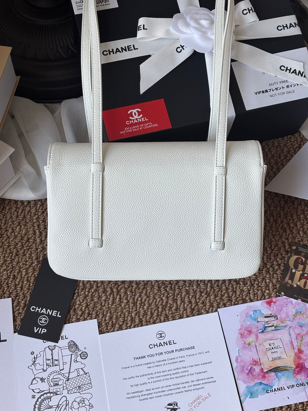 White Calfskin Leather Jenny’s Handbag Lovely Pink Cherry