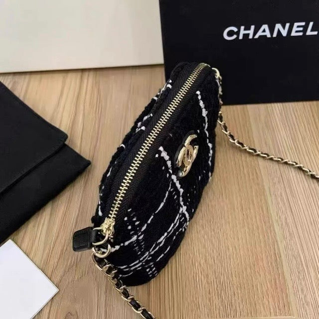 Tweed Crossbody Mini Shell Bag