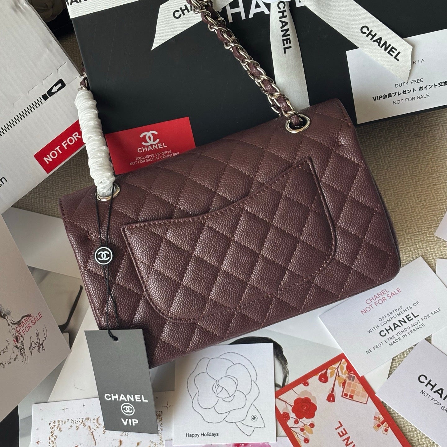 Burgundy Classic Flap Bag