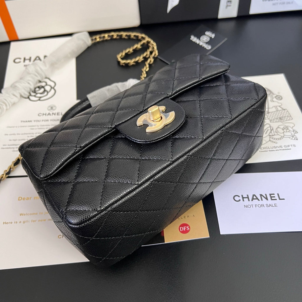 Black Sheepskin 24A Handle Flap Bag