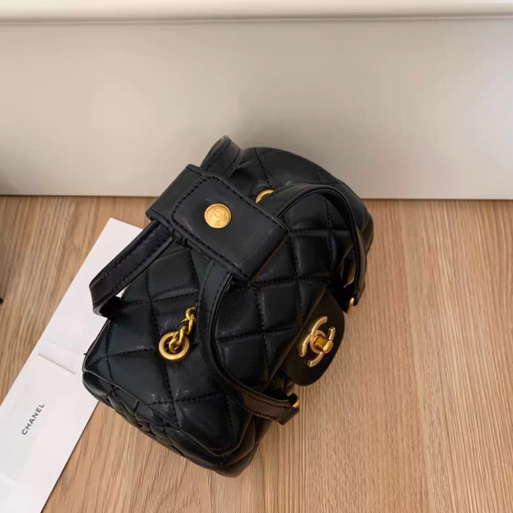 Leather mini Bowling Bag