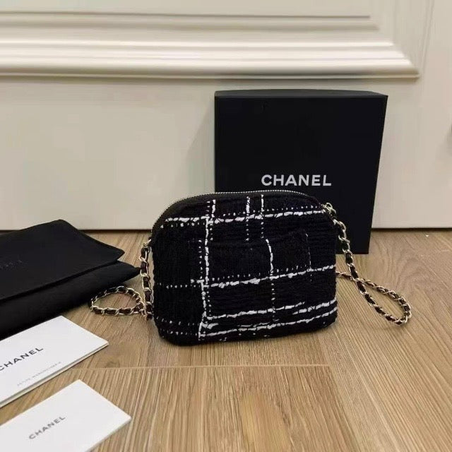 Tweed Crossbody Mini Shell Bag