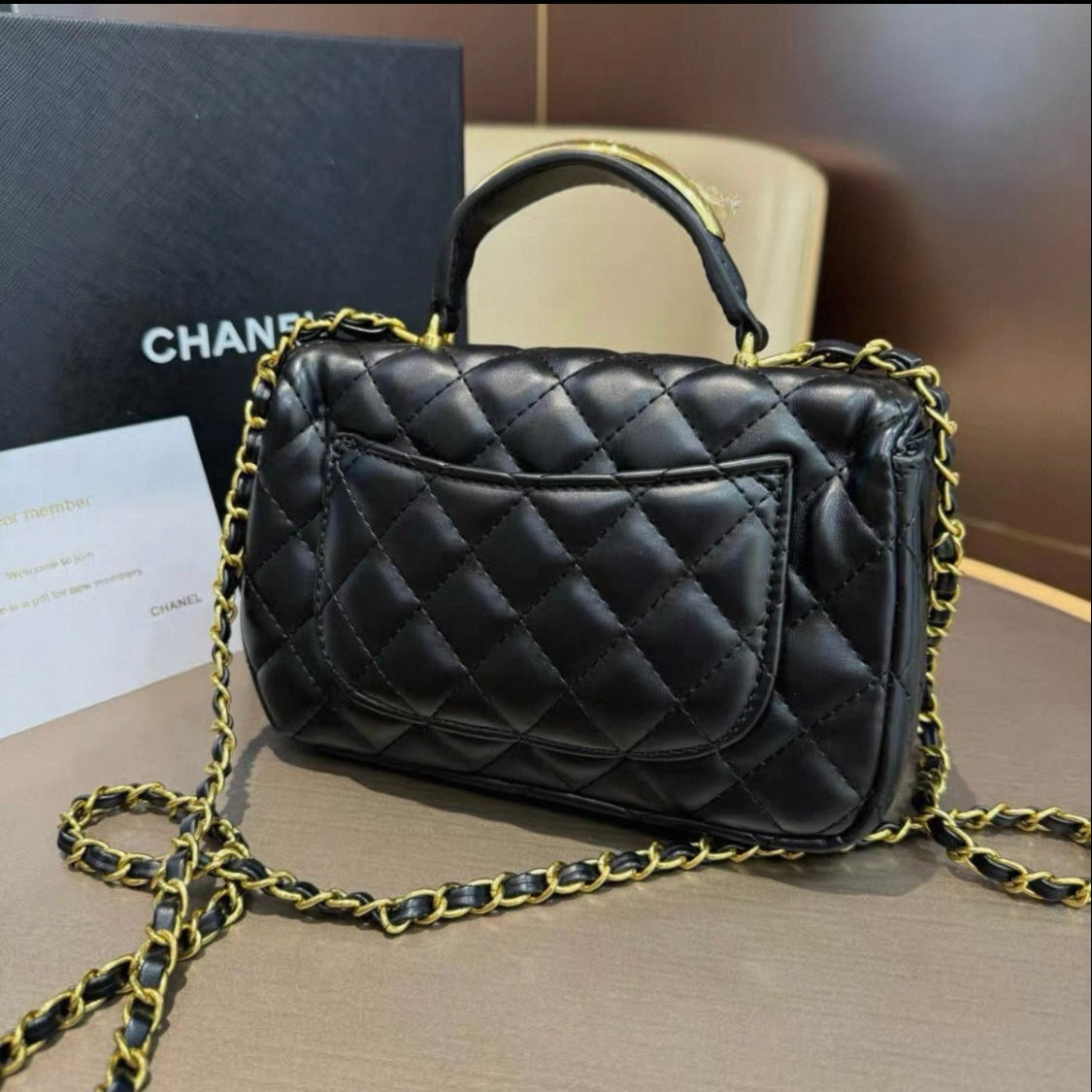 PU Small Flap Bag with Handle