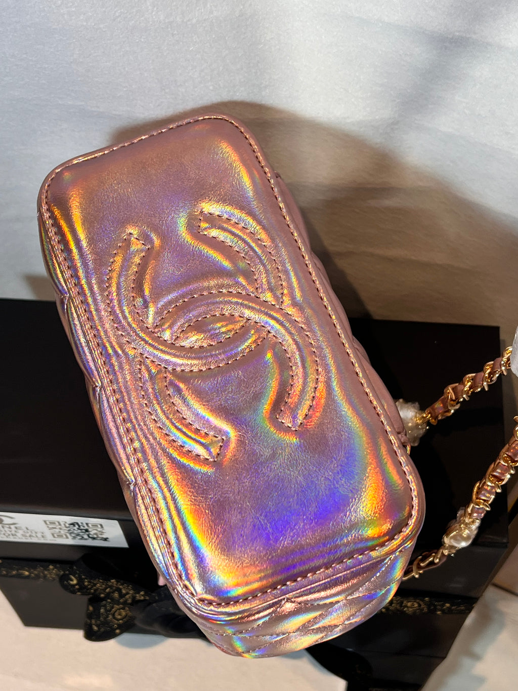 Electric Pink Leather Vanity Box