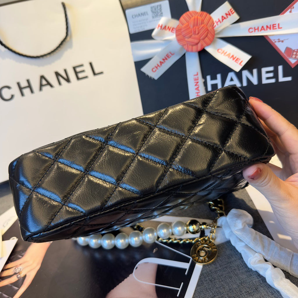 Sheepskin Mini 23 Bag with Pearl Charm