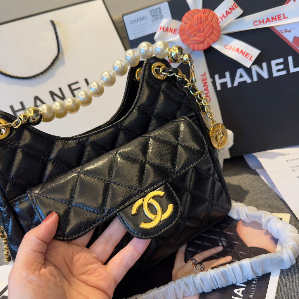 Sheepskin Mini 23 Bag with Pearl Charm