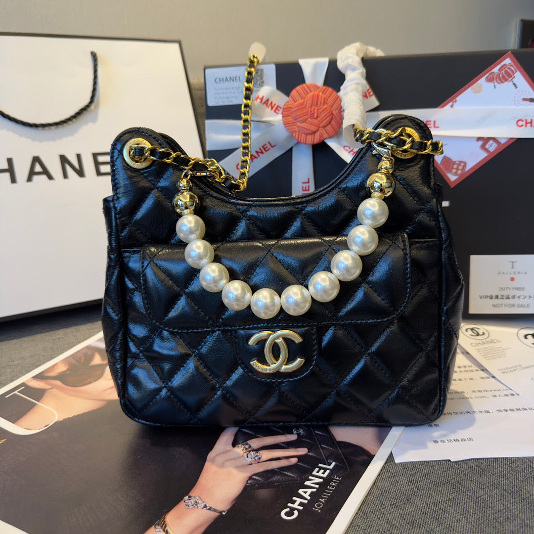 Sheepskin Mini 23 Bag with Pearl Charm