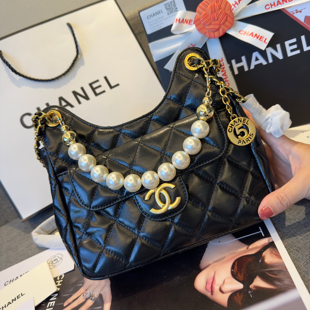 Sheepskin Mini 23 Bag with Pearl Charm