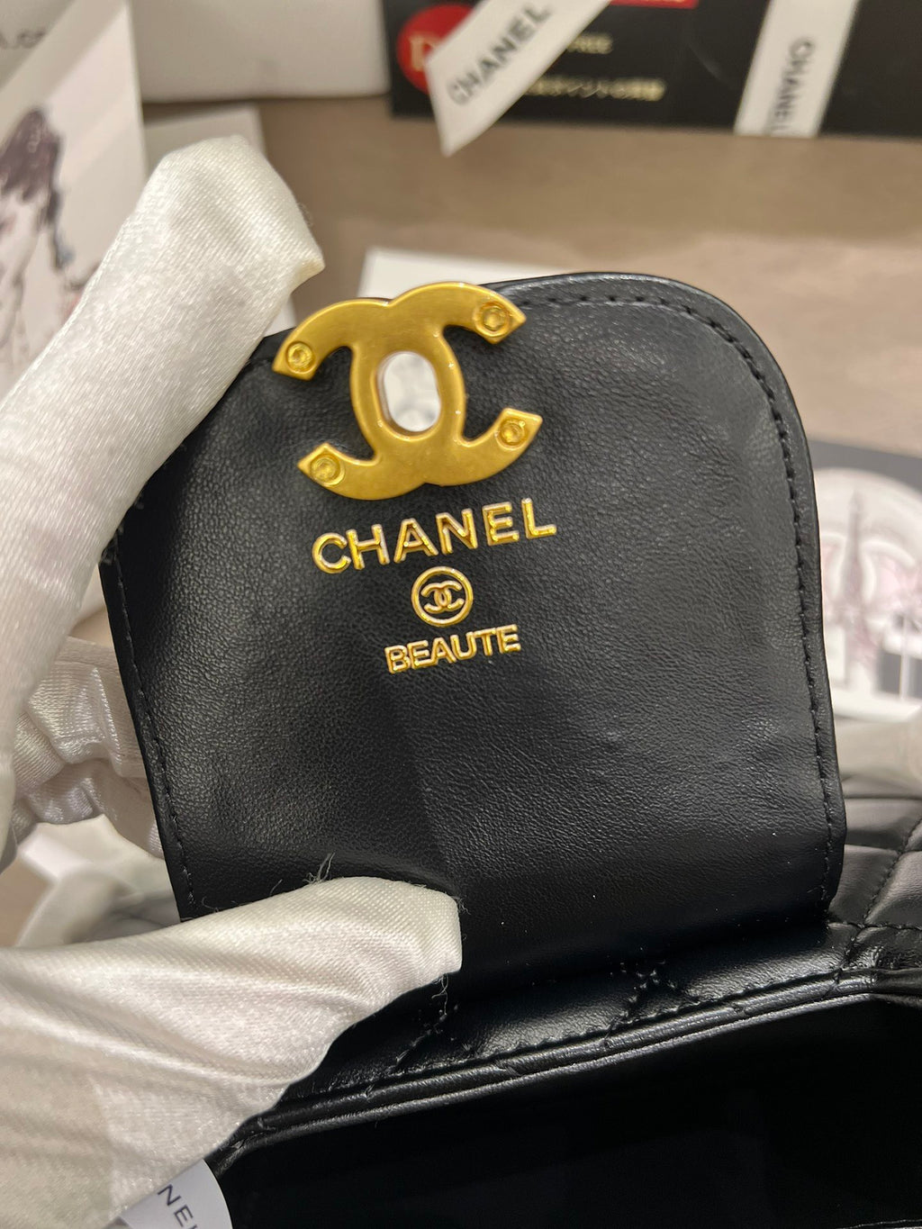 Black 23K Kelly Bag Leather