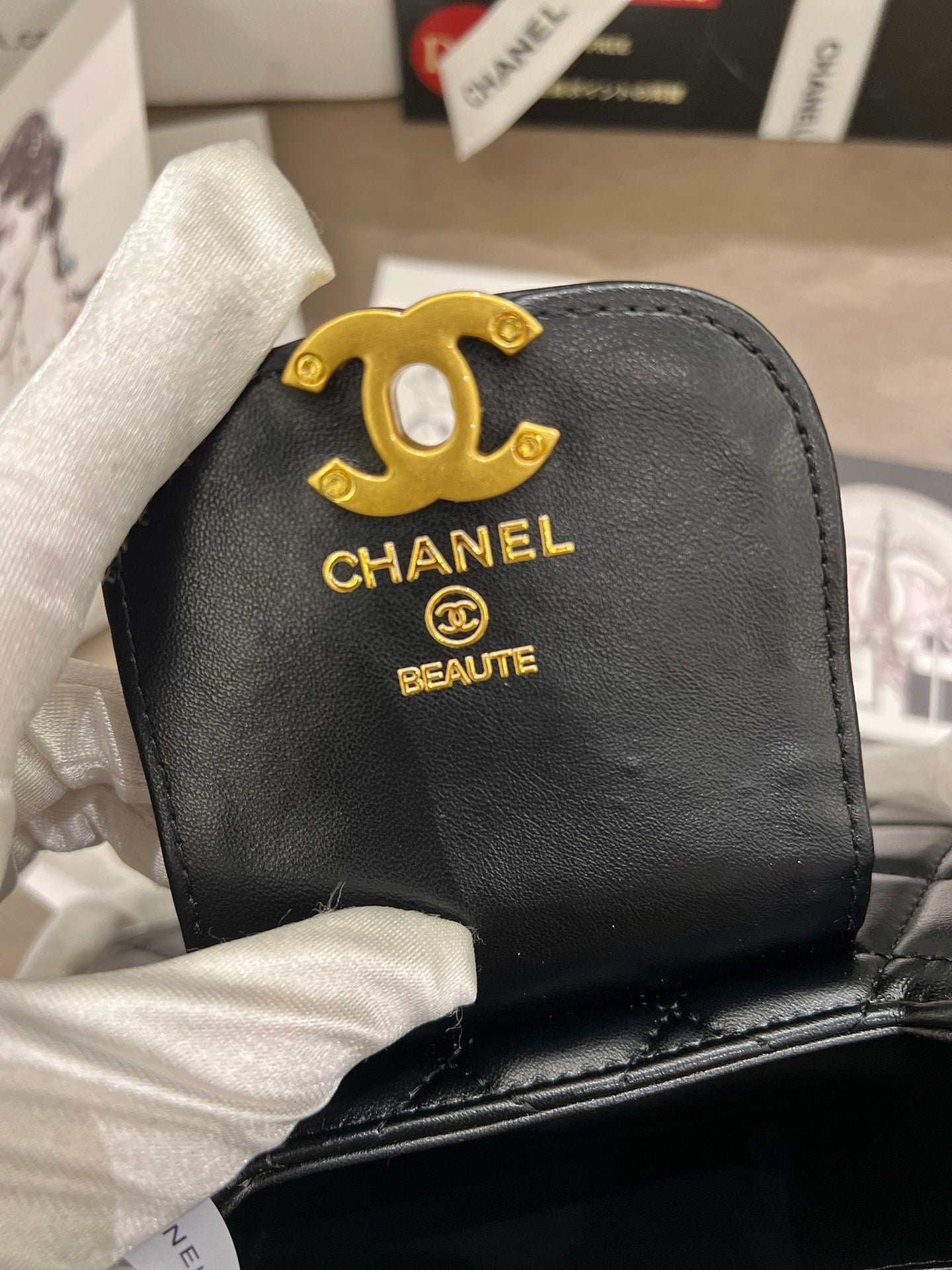 Black 23K Kelly Bag Leather